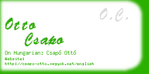 otto csapo business card