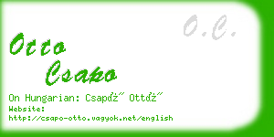 otto csapo business card